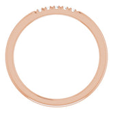 14K Rose .07 CTW Natural Diamond French-Set Anniversary Band